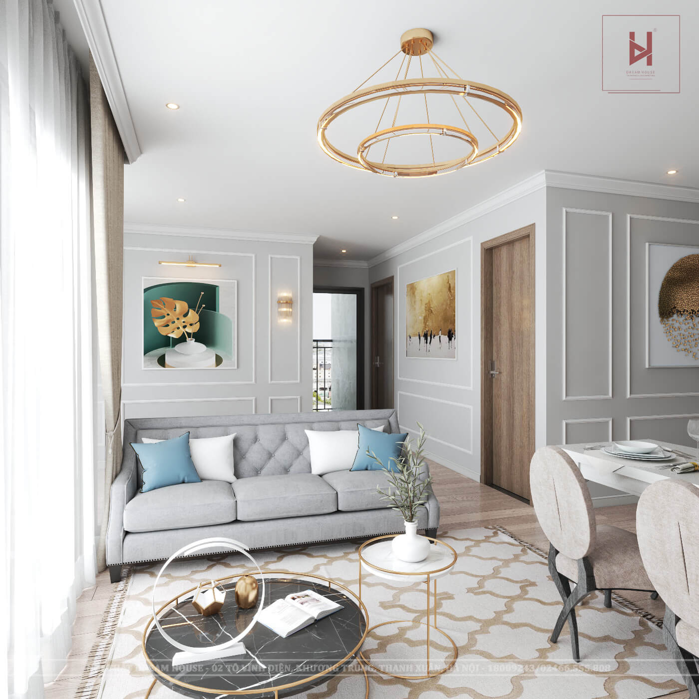 Thiết Kế Nội Thất Vinhomes Smartcity Căn 63m2 - Chị Linh