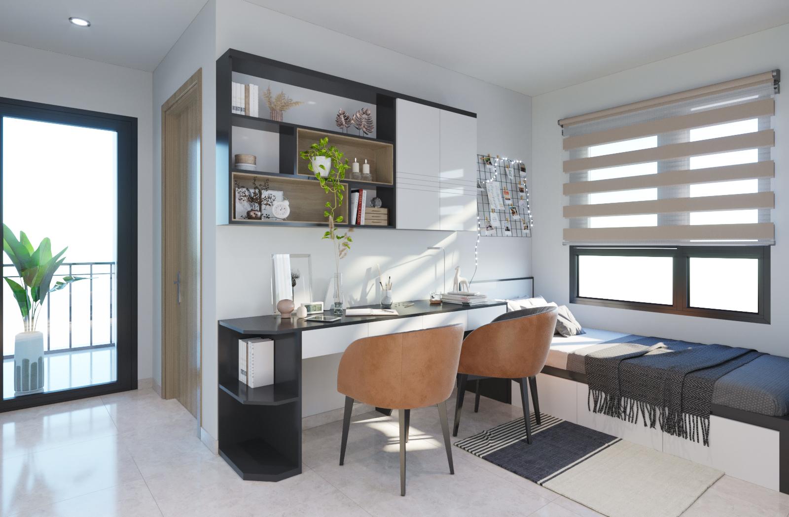 Thiết Kế Nội Thất Phòng Khách Căn Hộ 63m2 Vinhomes Oceanpark - Chị Nguyệt