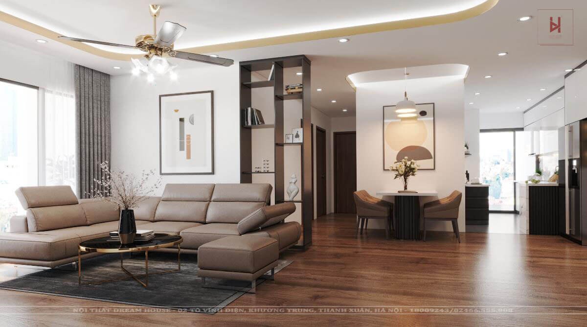 Thiết Kế Nội Thất Phòng khách Chung Cư Stellar - Chị Thu