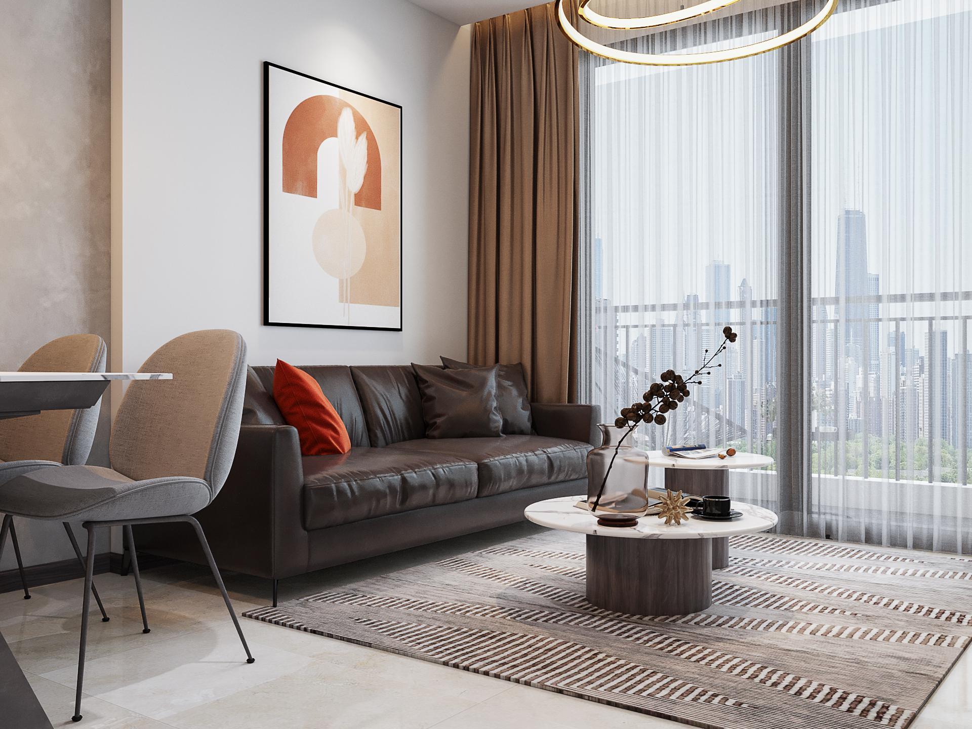 Thiết Kế Phòng Khách CC Vinhomes Smartcity Căn Hộ 75m2 - Anh Mạo