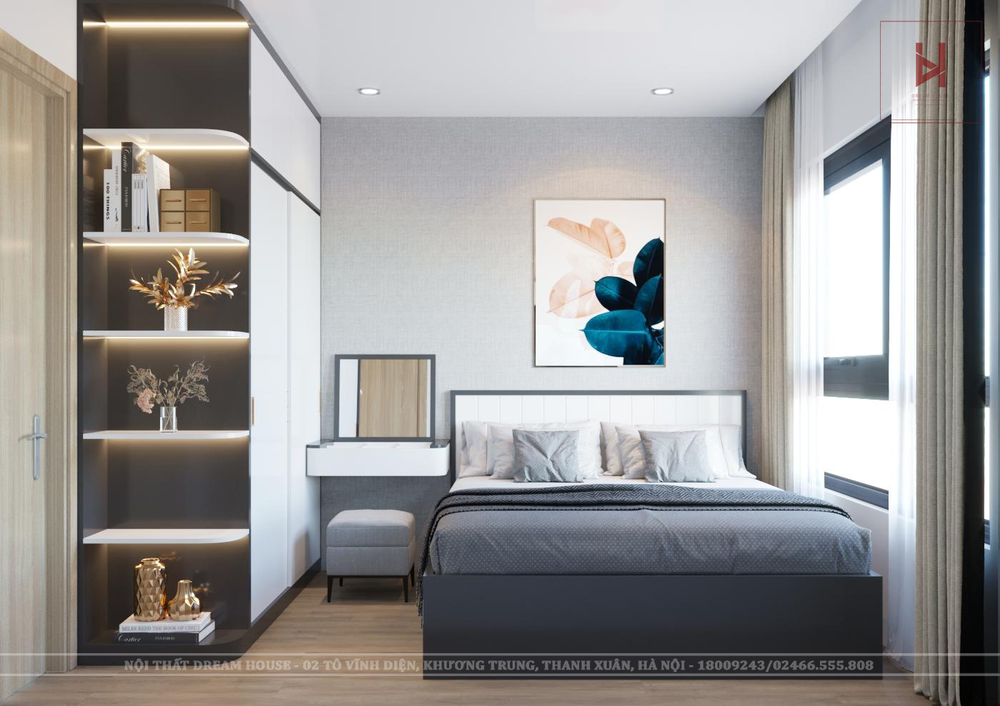 Thiết Kế Phòng Ngủ Master Chung Cư Vinhomes Smart City