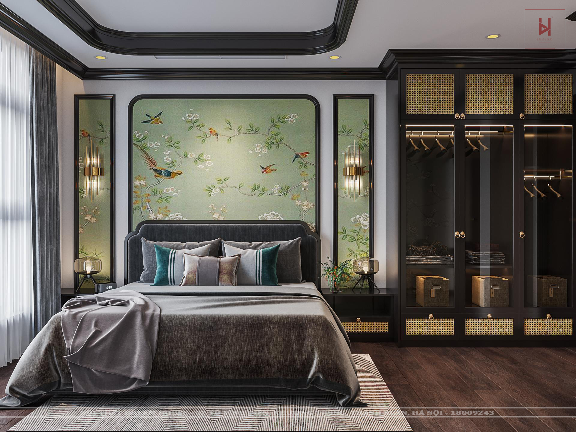 Thiết Kế Phòng Ngủ Master Phong Cách Indochine- chị Dương Tố Hữu