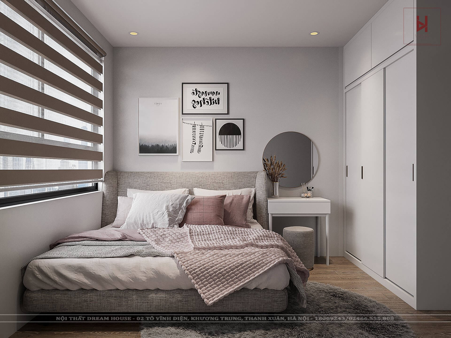 Thiết Kế Phòng Ngủ Master Chung Cư Vinhomes Smart City- Chị Thảo
