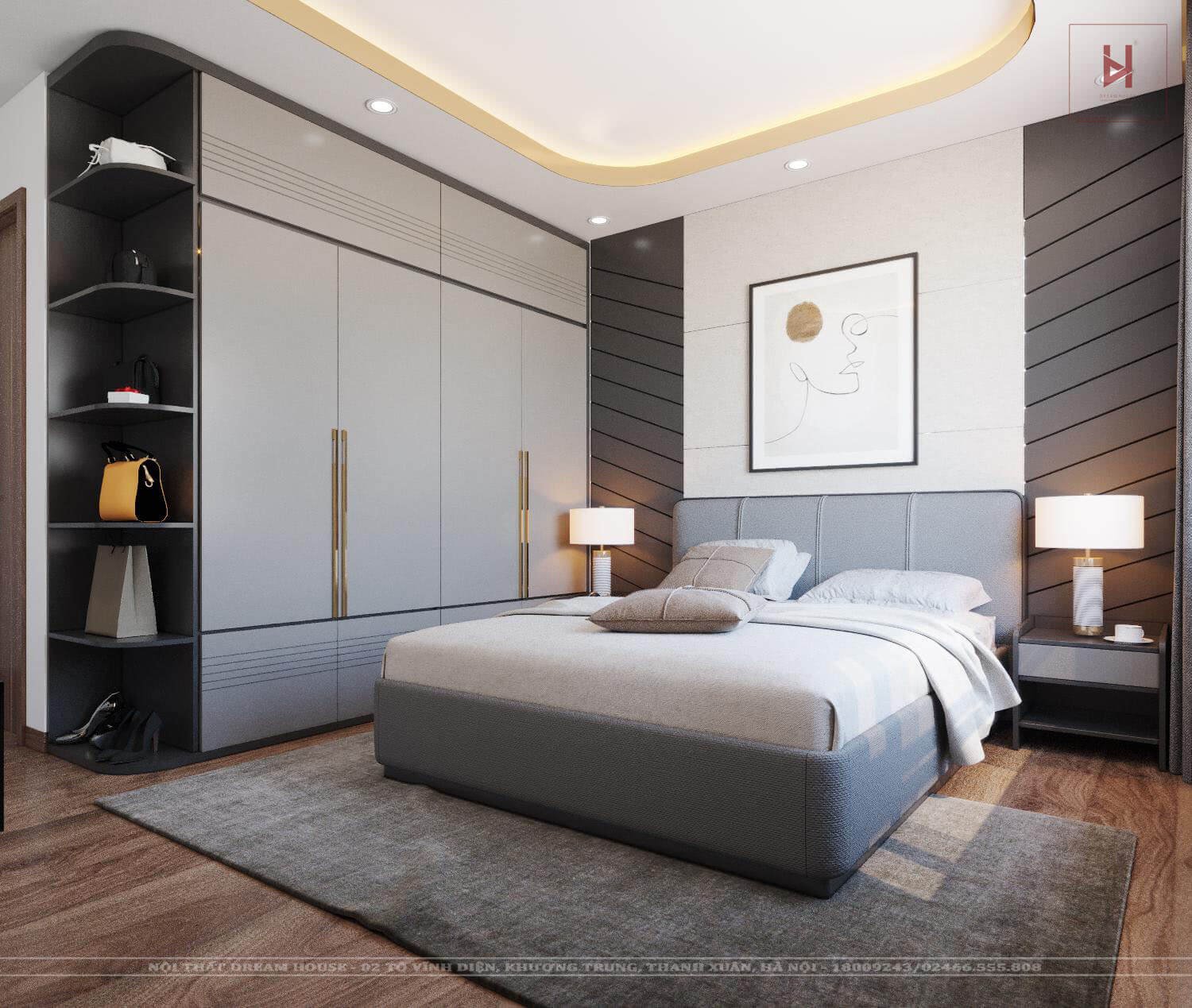 Thiết Kế Phòng Ngủ Master Chung Cư Stella Garden- chị Thu