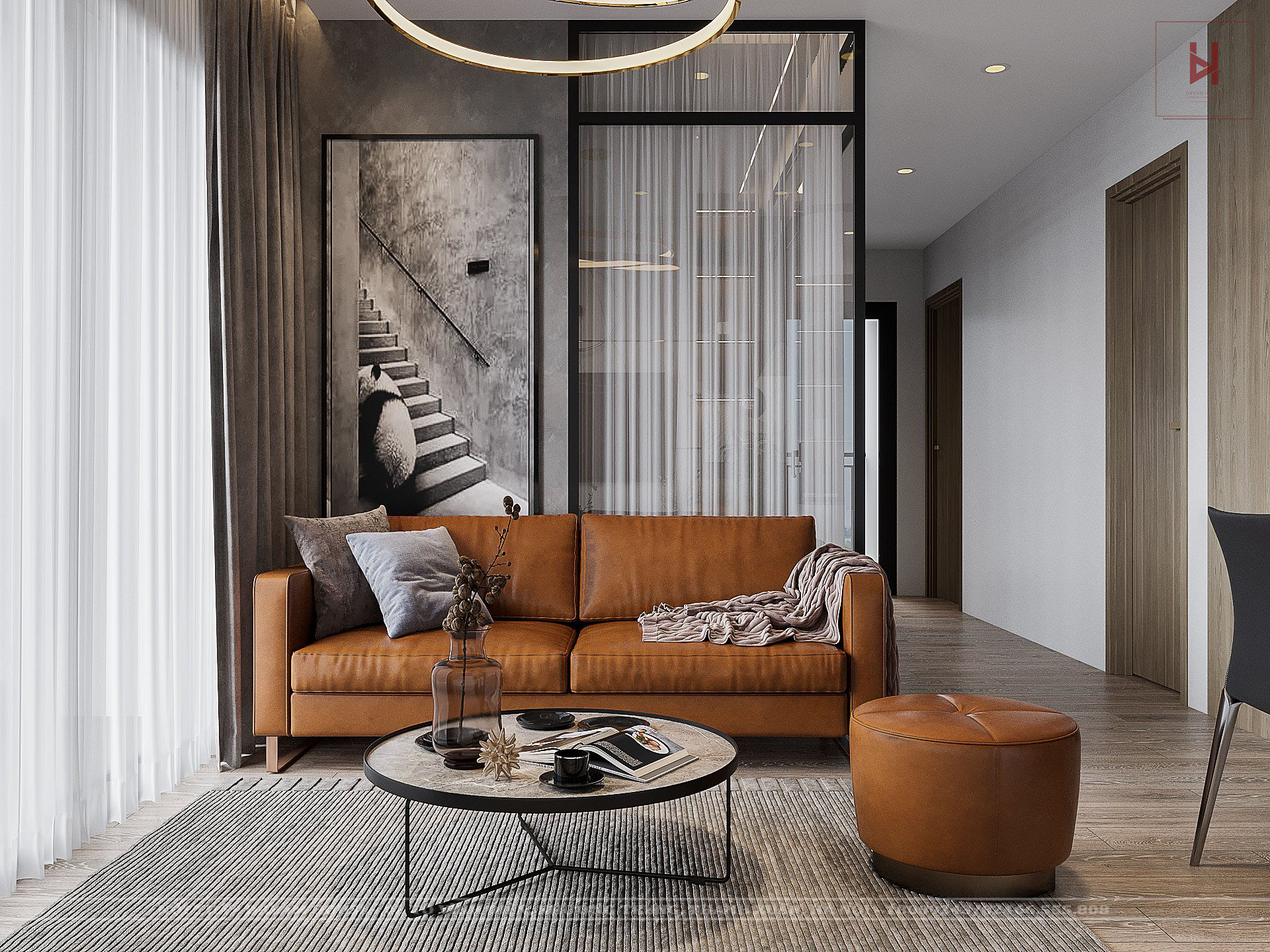 Thiết Kế Phòng Khách Chung Cư Vinhomes Smartcity Căn 64m2 - Anh Toàn