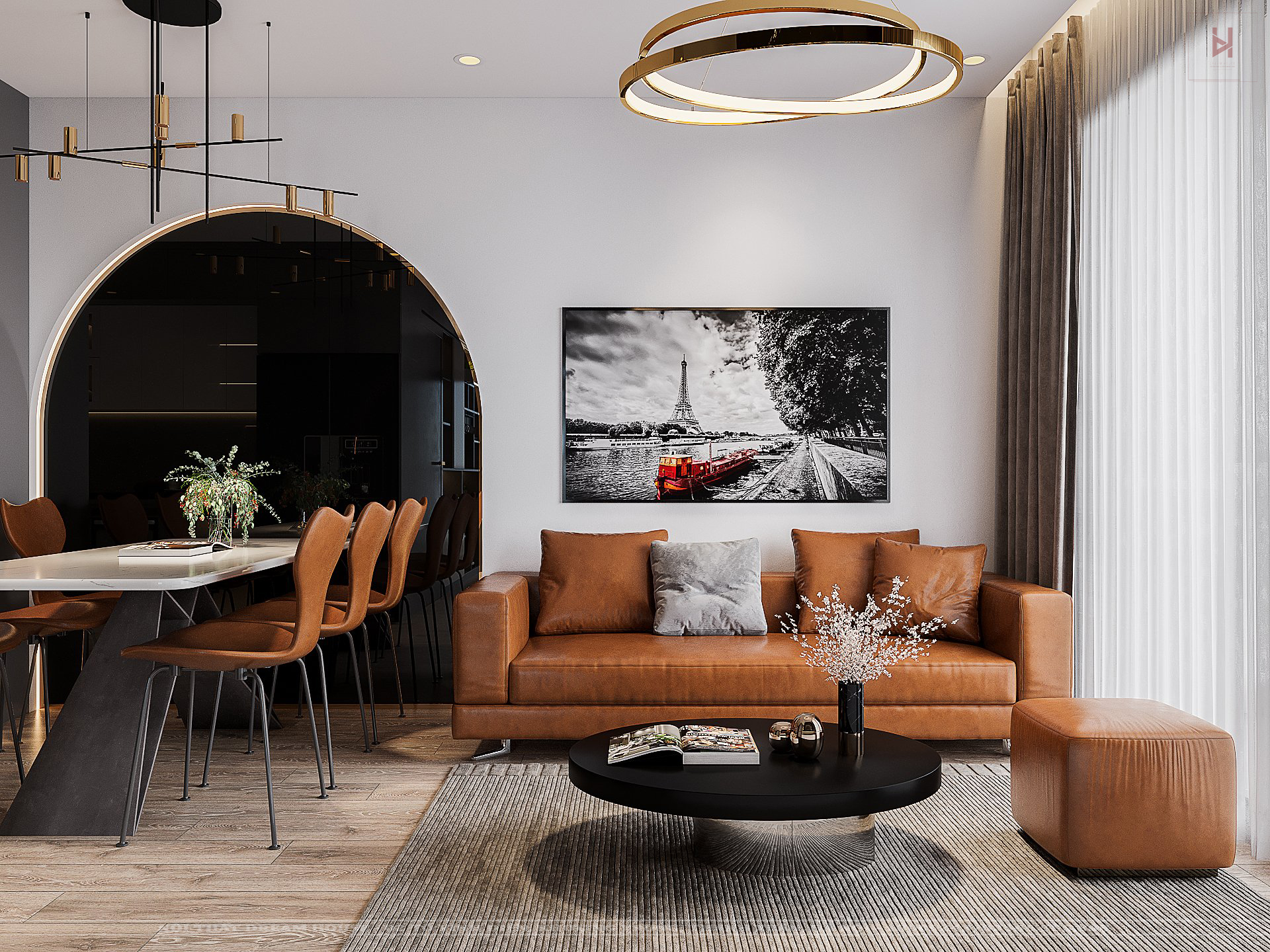 Thiết Kế Phòng Khách CC Vinhomes Smartcity Căn 75m2 - Anh Trung