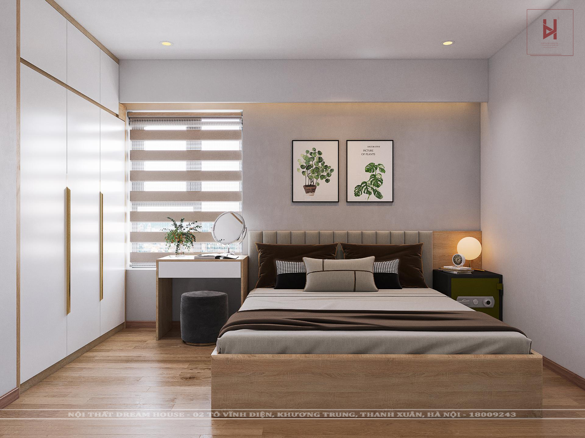 Thiết Kế Phòng Ngủ Master Chung Cư Dreamland Bonanza