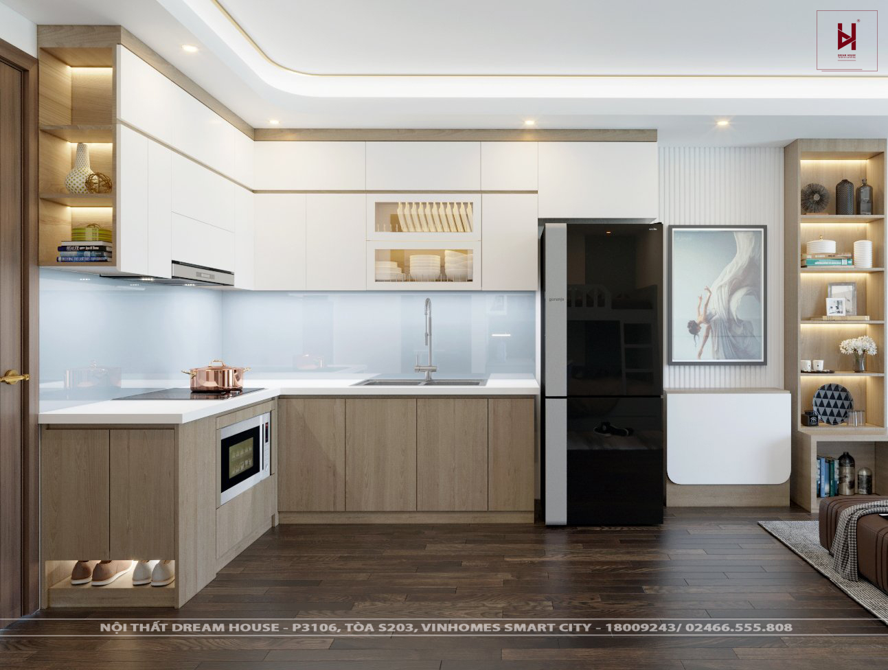 Thiết Kế Nội Thất Chung Cư Vinhomes Smart City 43m2 - Anh Sơn