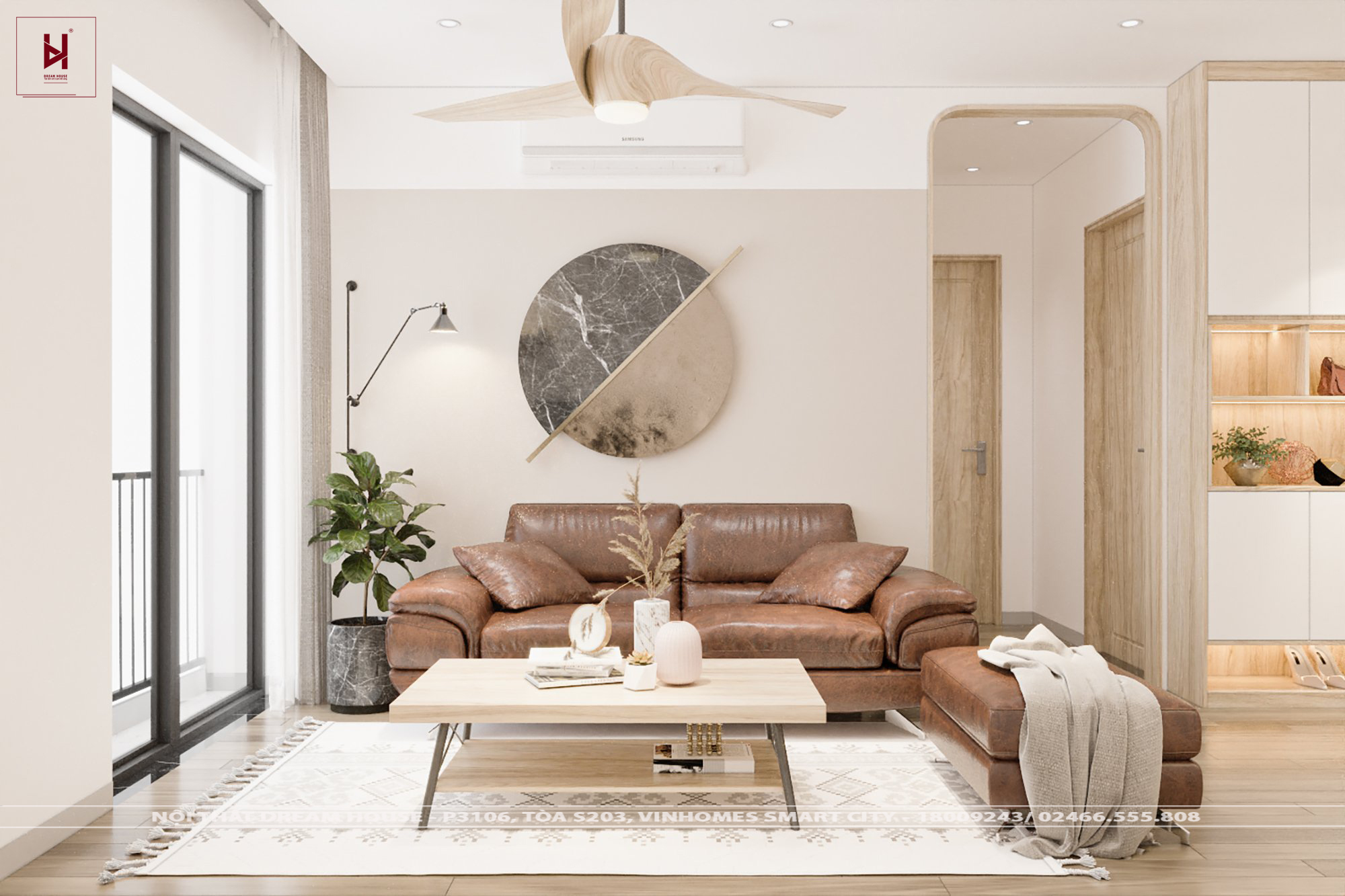 Thiết Kế Nội Thất Phòng Khách CC Green Bay - Chị Hà