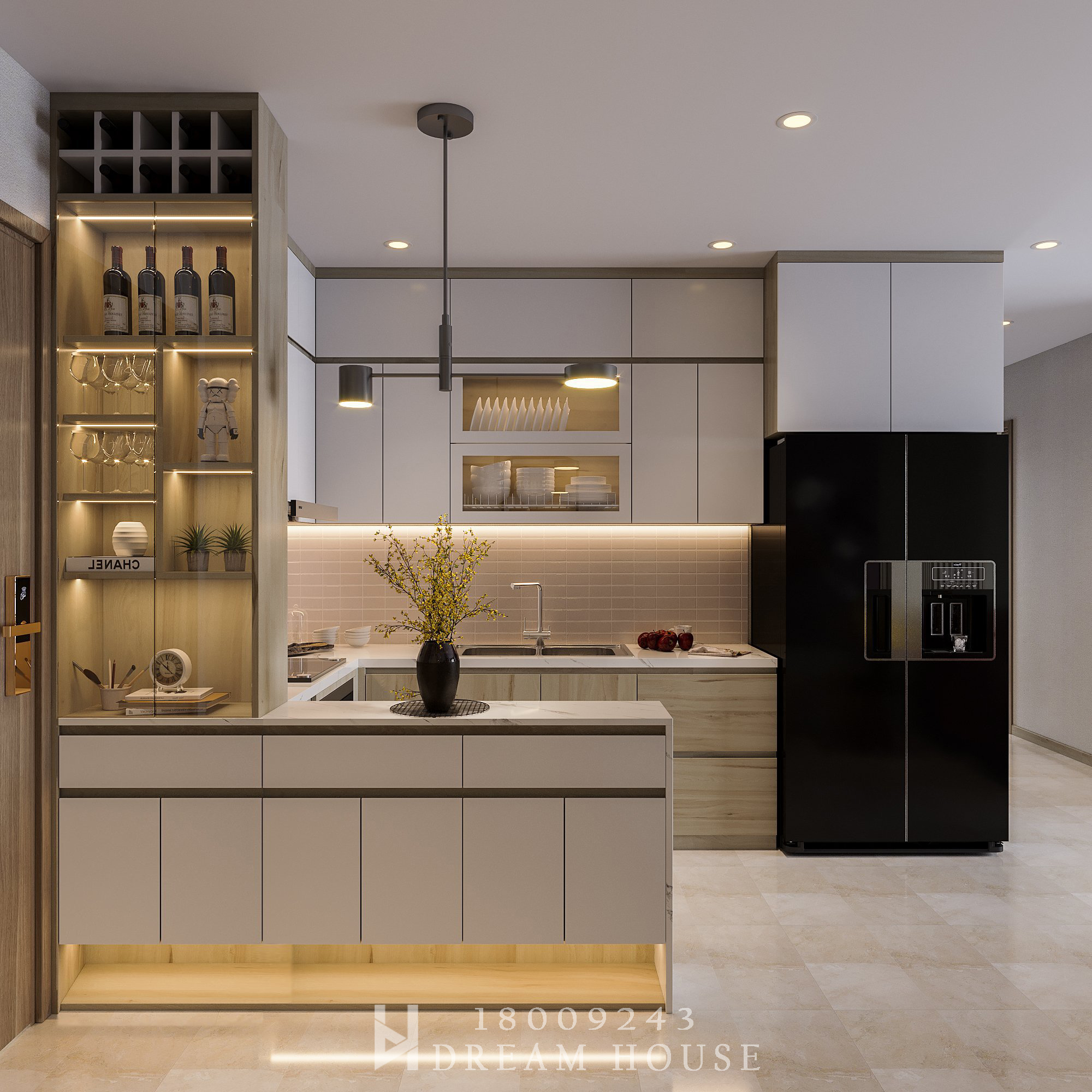 Thiết Kế Nội Thất CC Vinhomes Smart City tòa S301 - căn 75m2 - chị Uyên