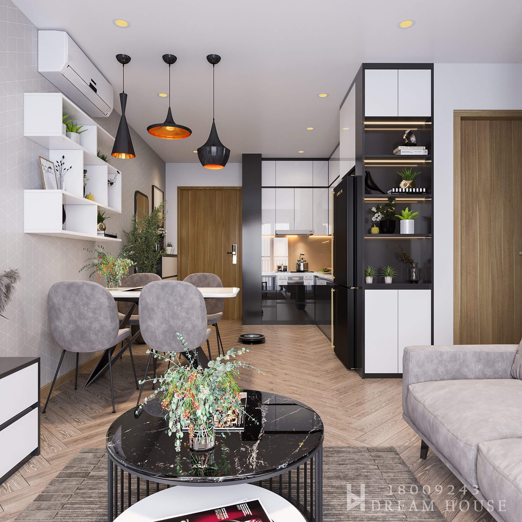 Thiết Kế Nội Thất Vinhomes SmartCity - 75m2 - Tòa S4 - Anh Lực