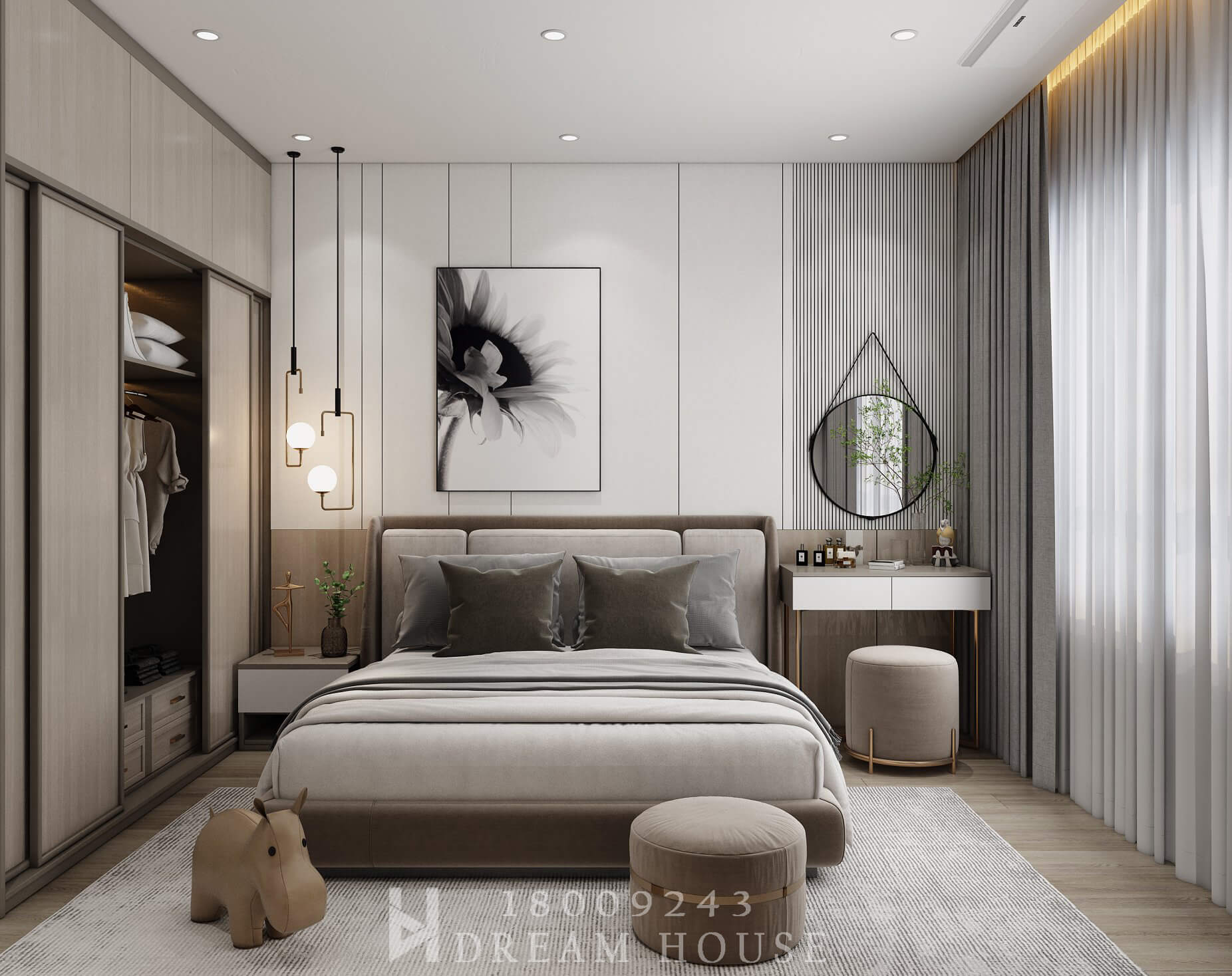 Thiết Kế Nội Thất Phòng Ngủ Master- Tera An Hưng- Anh Mạnh Hà