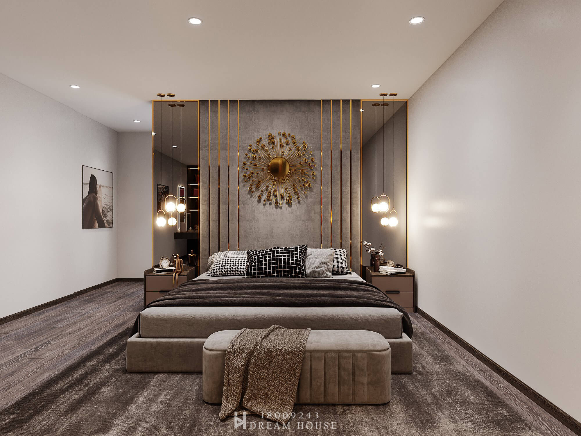 Thiết Kế Nội Thất Phòng Ngủ -  Giảng võ - Chị Trâm Anh