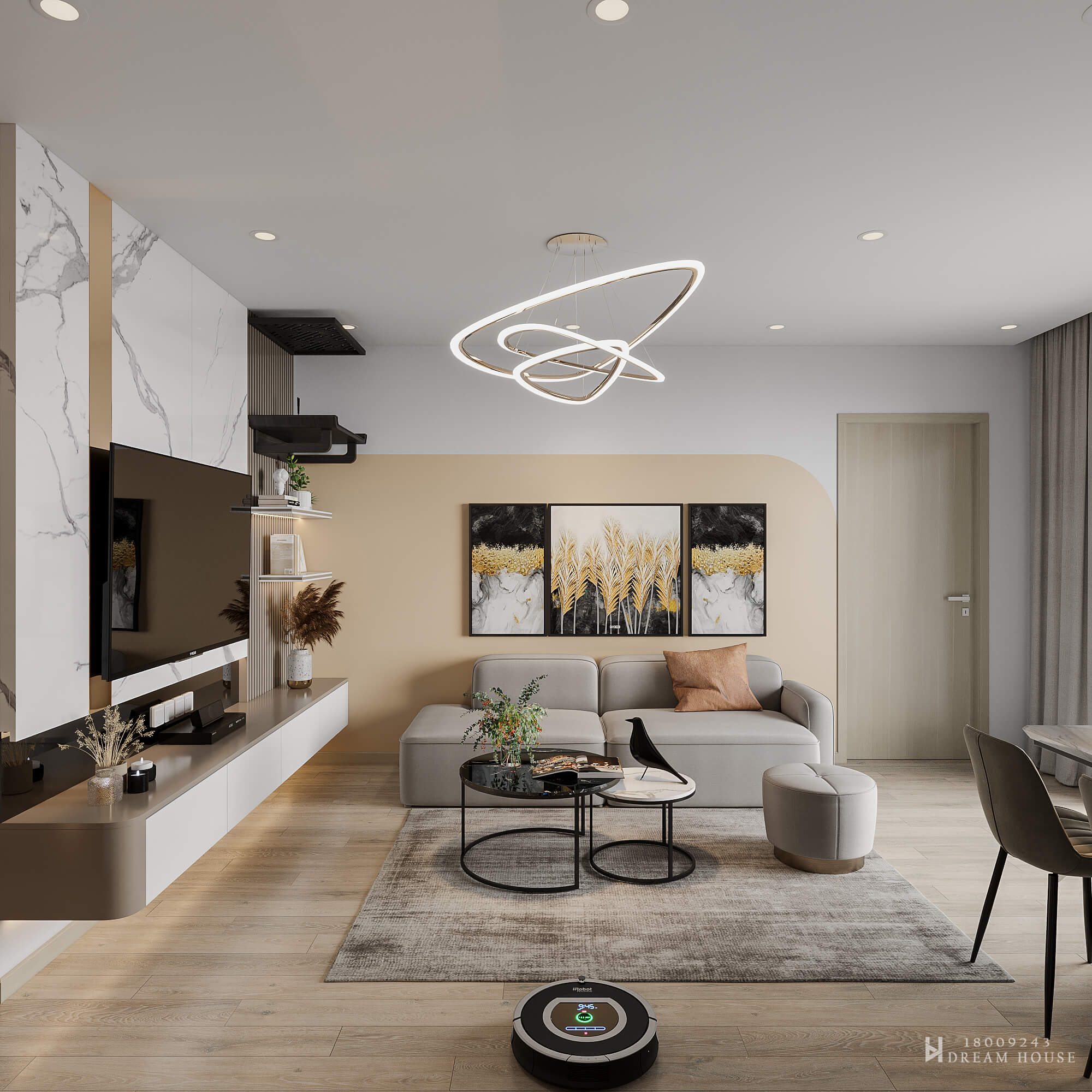 Thiết Kế Thi Công Nội Thất Dự Án NO.08 -72,5m2 - Chị Diệp - Long Biên