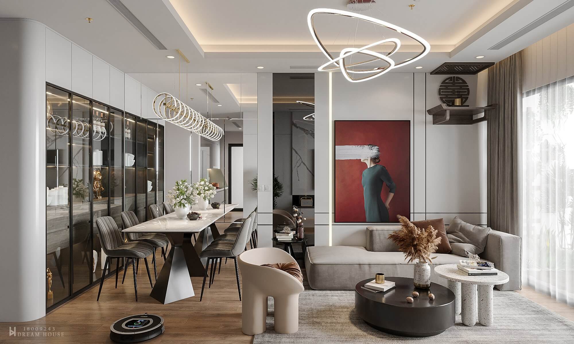 Thiết Kế Nội Thất Dự Án Hinode City - Tòa Sachi S2 - 76,13m2 - Chị Hương