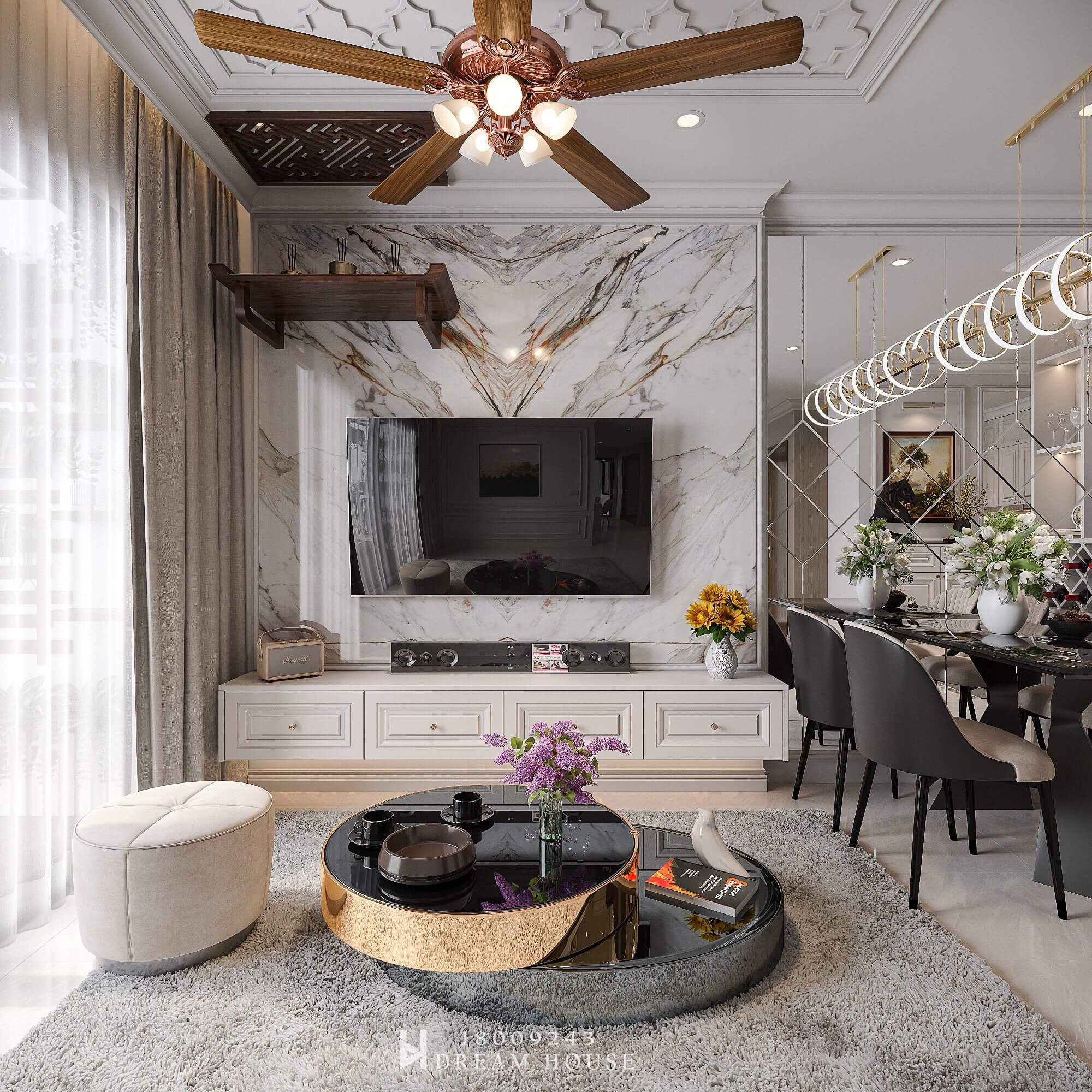 Thiết Kế Nội Thất Dự Án Vinhomes Ocean Park - 54m2 - chị Điệp