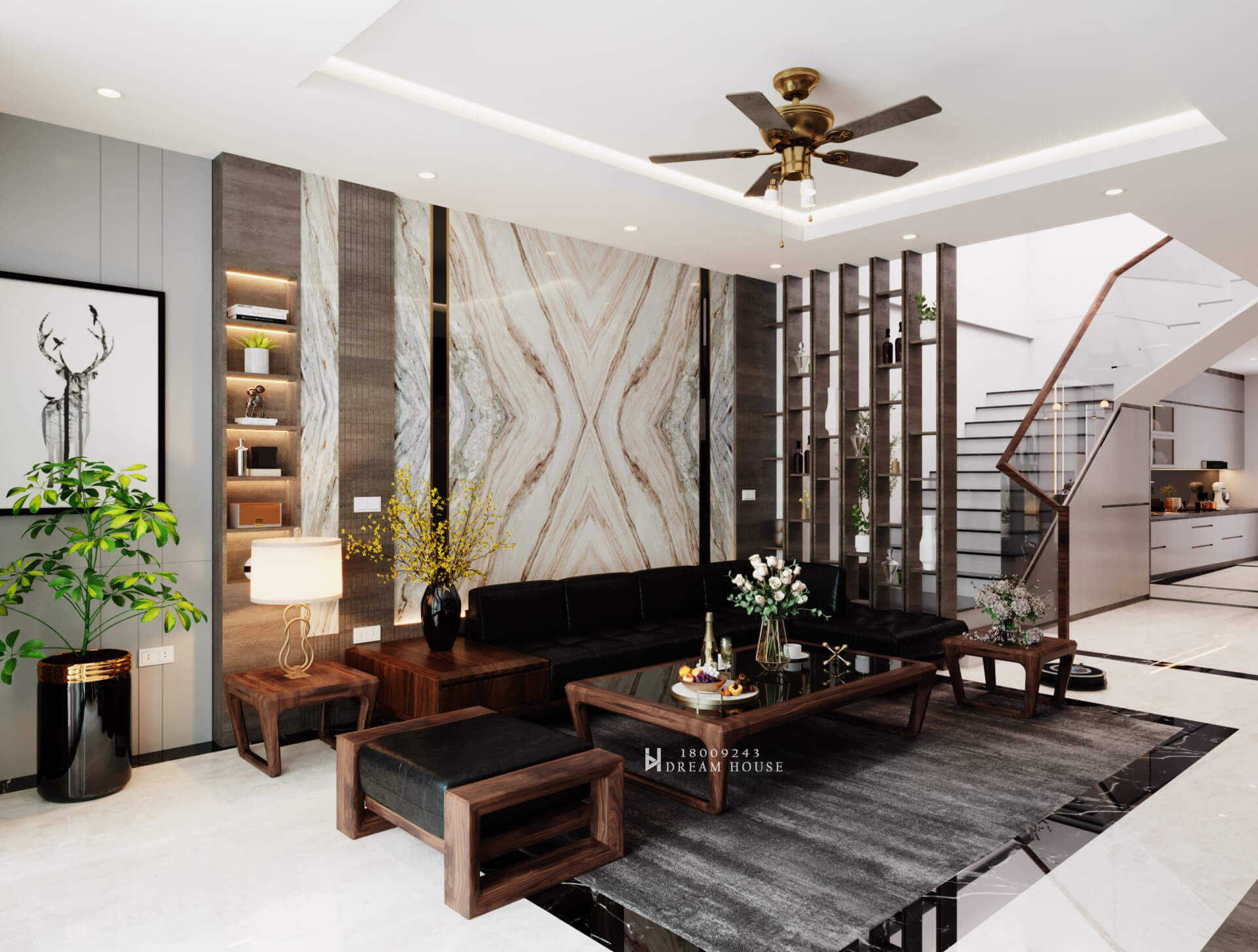 Thiết Kế nội Thất Nhà Phố - chị Huyền - Sóc Sơn - 80m2