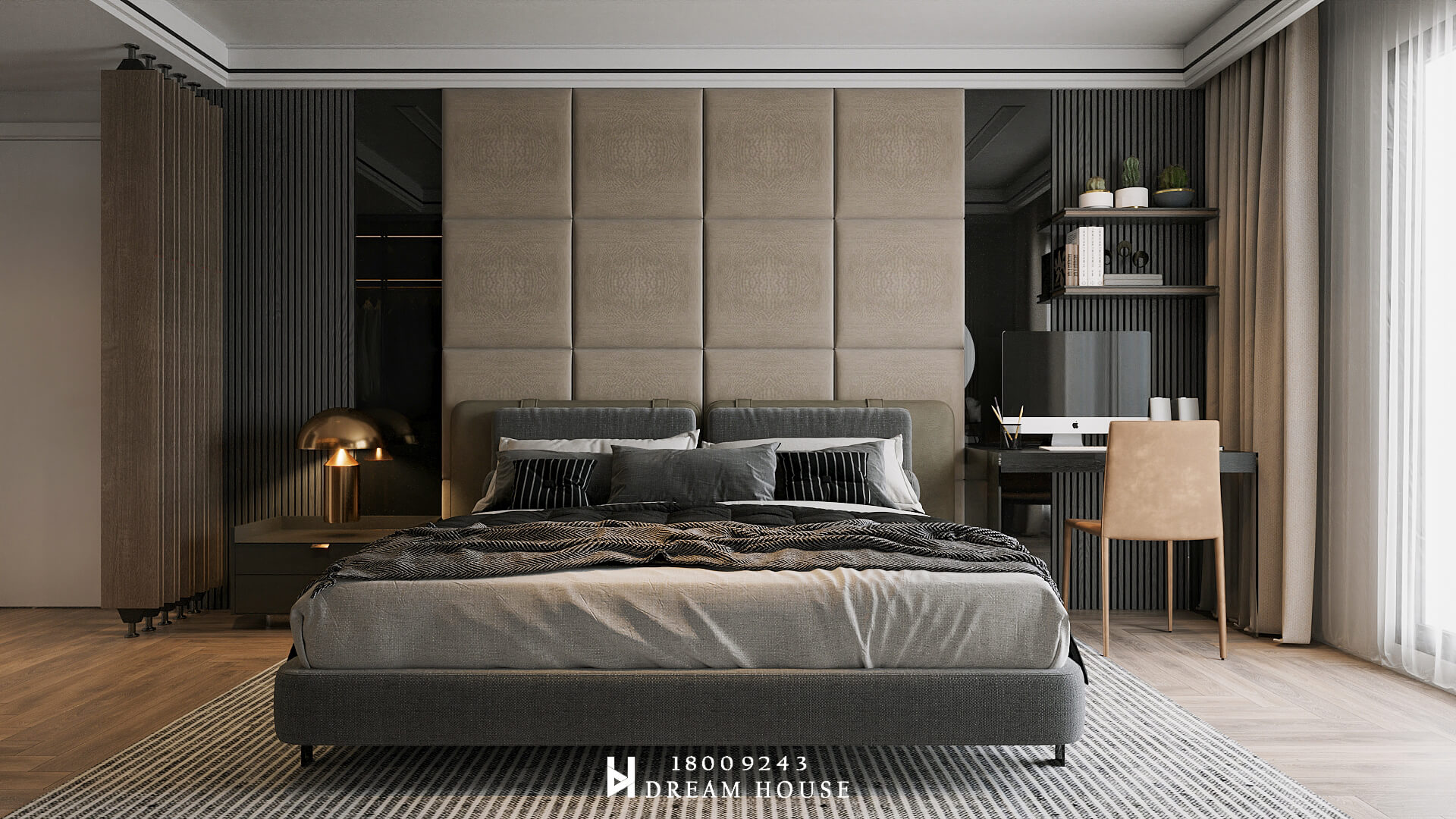 Thiết Kế Phòng Ngủ Master Phong Cách Hiện Đại Luxury - Dự Án HPC Landmark 105 - Anh Hùng
