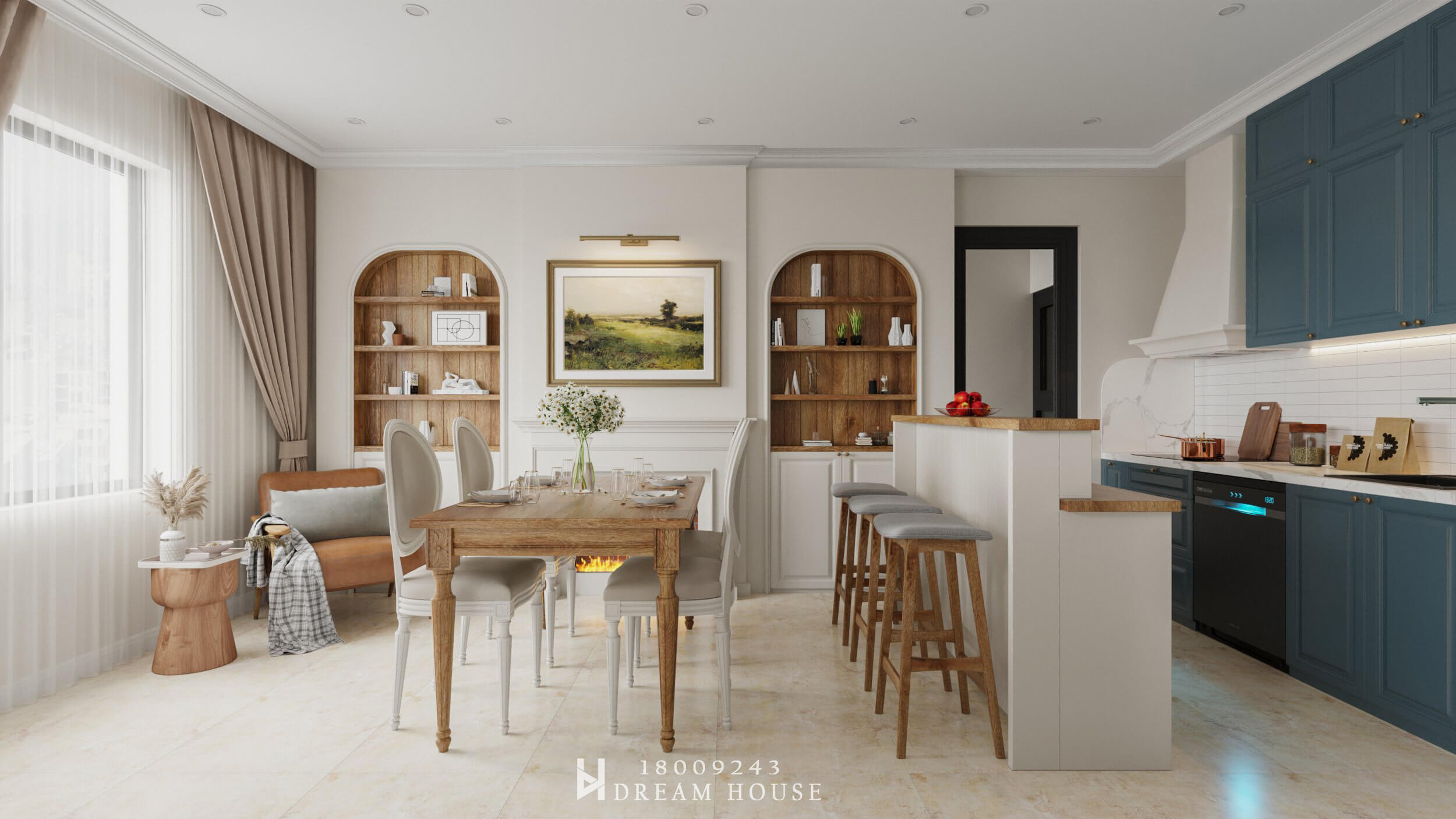 Thiết Kế Nội Thất - Phong Cách Scandinavian - Dự Án Feliz Home Đền Lừ - 75m2 - Chị Thủy