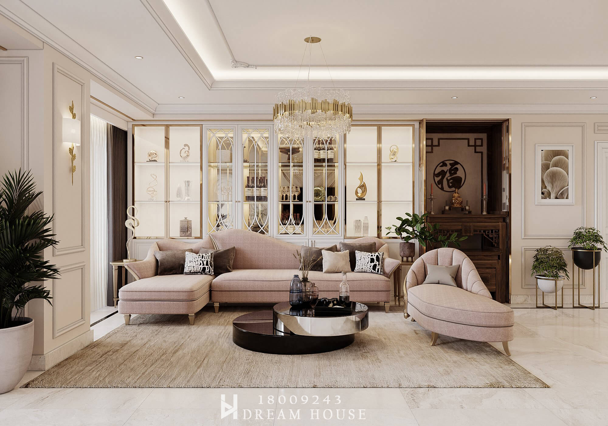 Thiết Kế Nội Thất Phong Cách Tân Cổ - 170m2 - Chị Hương