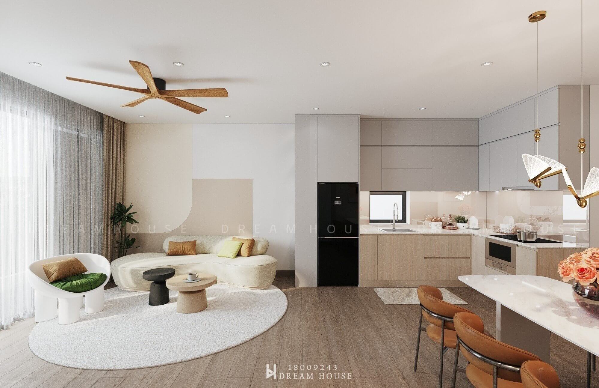 Thiết Kế Nội Thất - Discovery Complex - 129m2 - Chị Huê