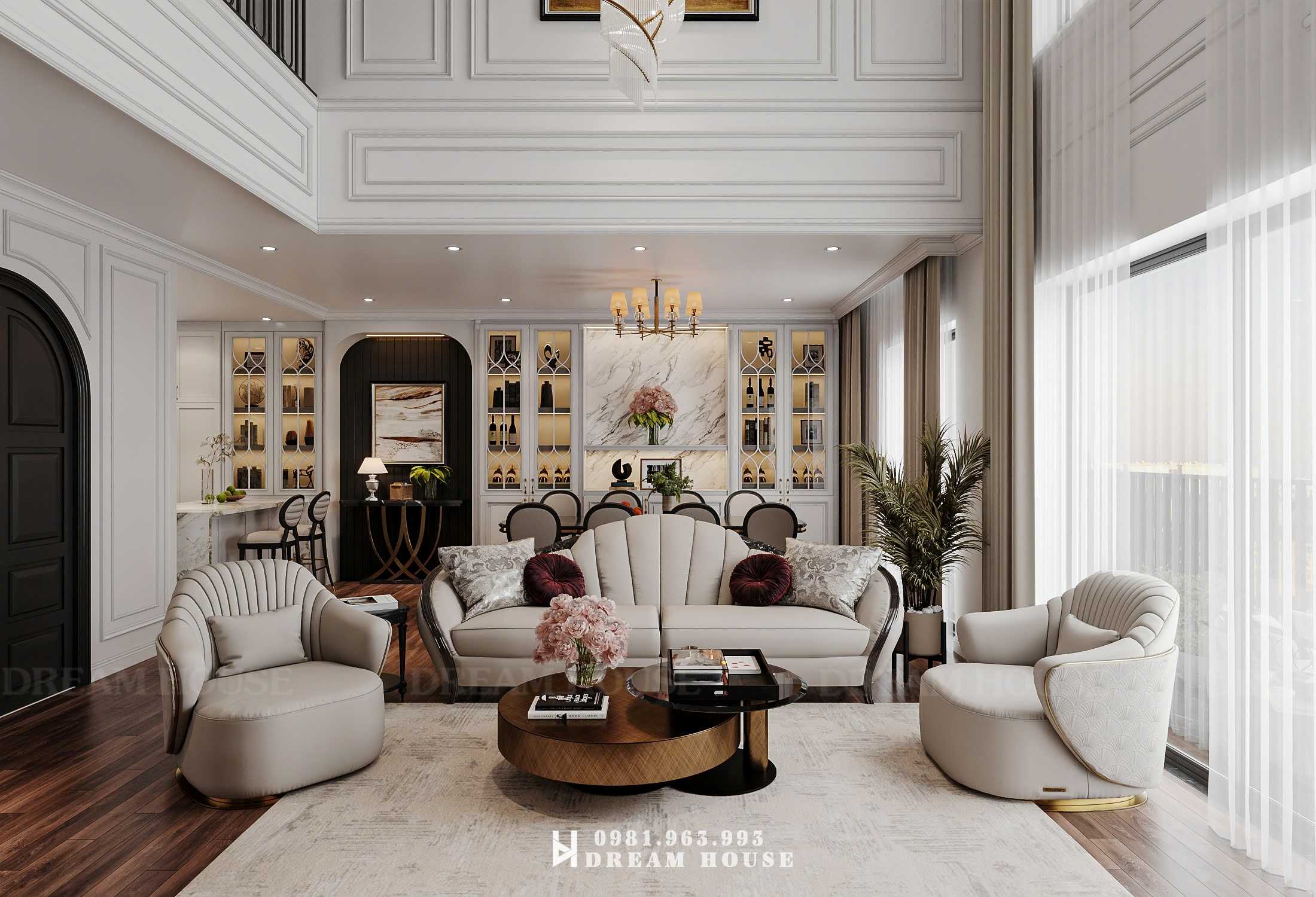 Thiết Kế Nội Thất - PC Tân Cổ - Chị Mai - Gold Mark