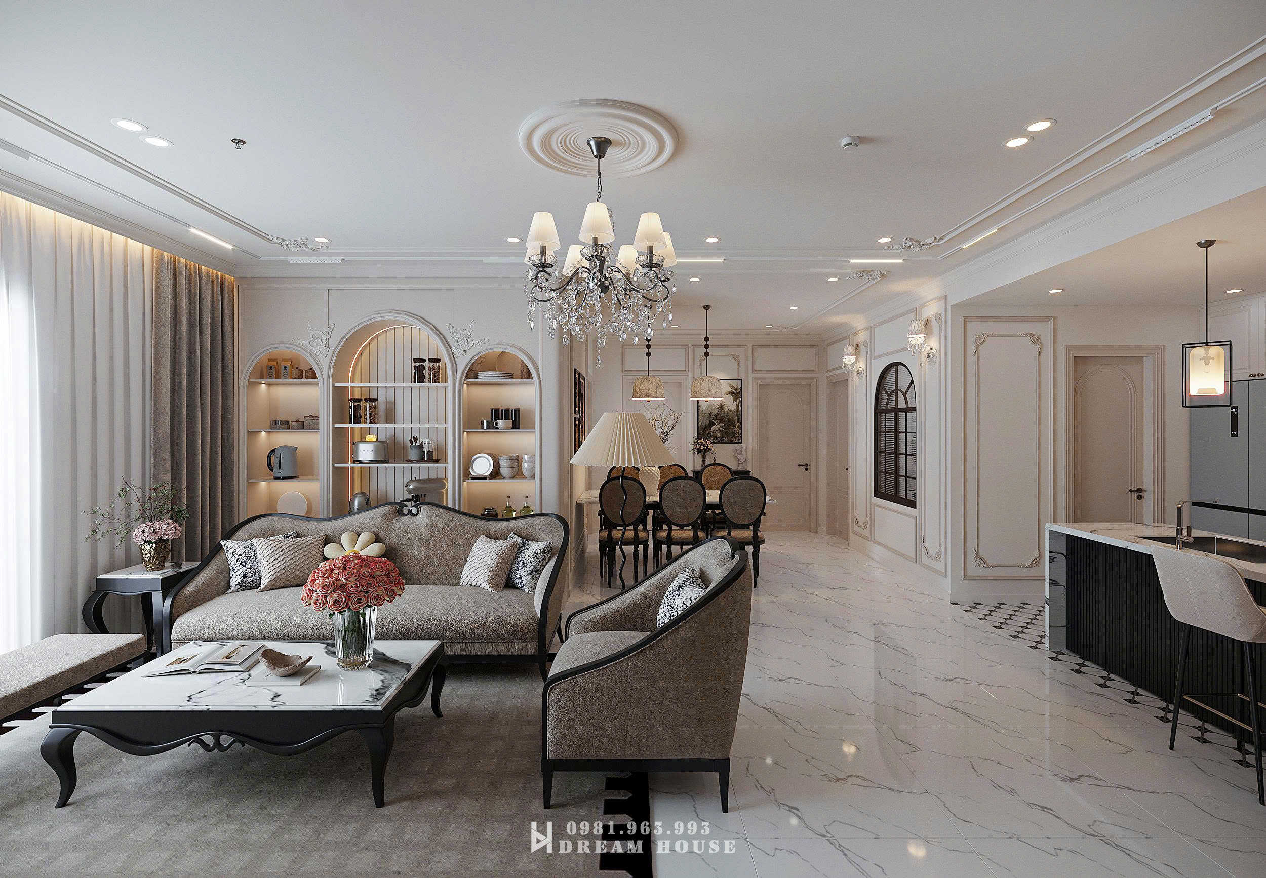 Thiết Kế Nội Thất - PC Tân Cổ - Chị Linh - Seasons Avenue