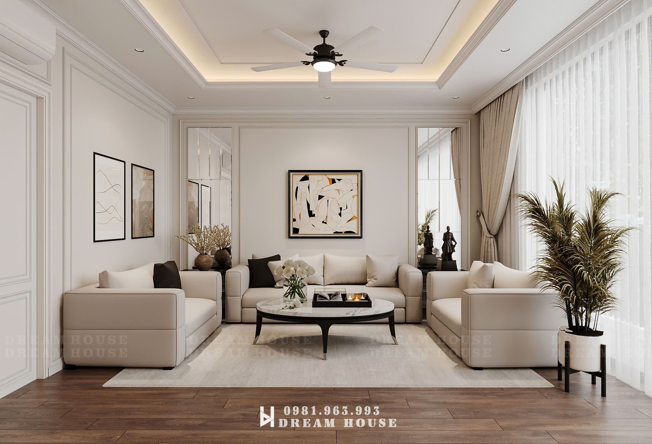 Thiết Kế Nội Thất - PC Tân Cổ - Anh Thanh - Long Biên