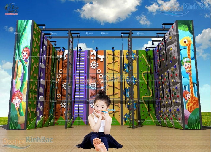 tường leo núi khu vui chơi ngoài trời