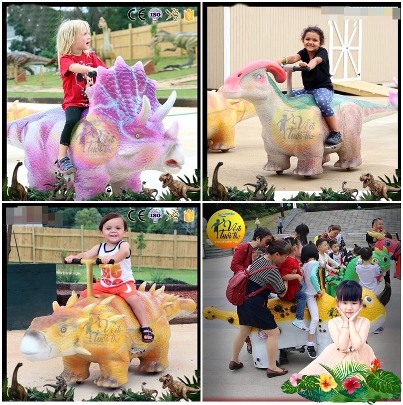 lái xe khủng long cử động 