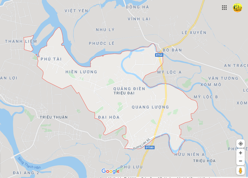 Hình ảnh vị trí địa lý tại Triệu đại, Triệu phong, Quảng trị 