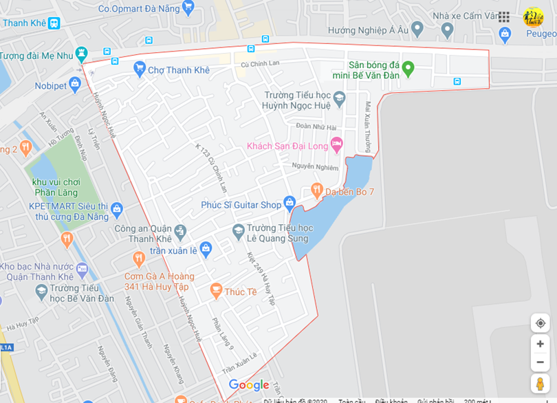 Ảnh vị trí địa lý tại Hòa khê, Thanh khê, Đà nẵng