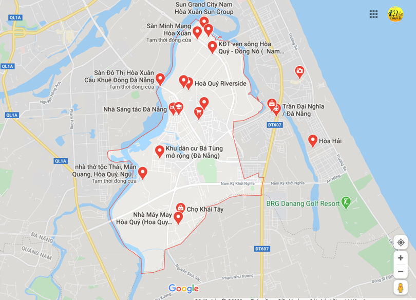 Ảnh vị trí địa lý tại Hòa quý, Ngũ hành sơn, Đà nẵng