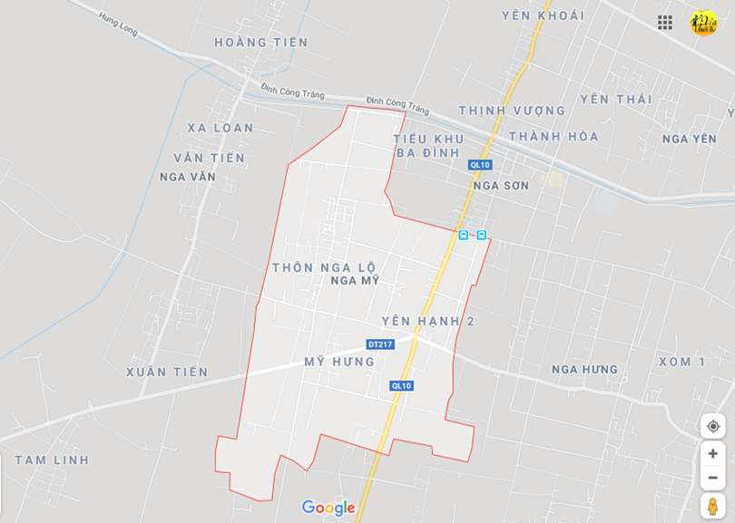 Ảnh vị trí địa lý tại Nga mỹ, Nga sơn,Thanh hóa