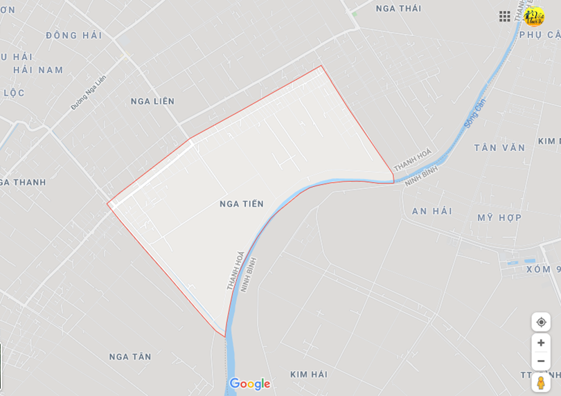 Ảnh vị trí địa lý tại Nga tiến, Nga sơn, Thanh hóa