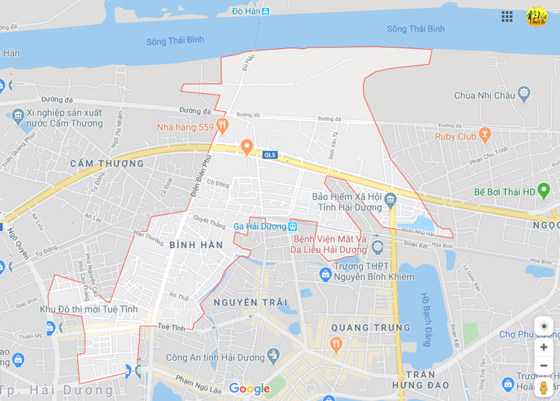 Hình ảnh vị trí địa lý tại Bình hàn, thành phố Hải dương, tỉnh Hải dương