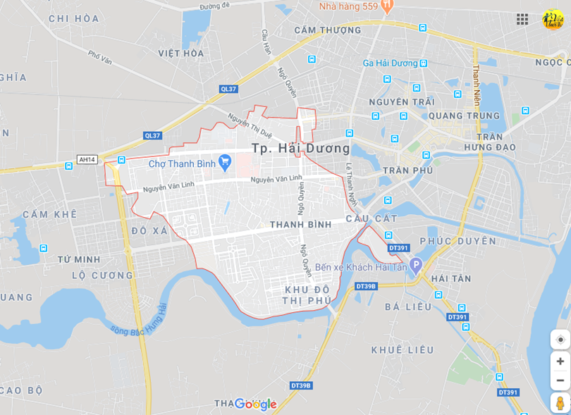 Hình ảnh vị trí địa lý tại Thanh bình, thành phố Hải dương, tỉnh Hải dương