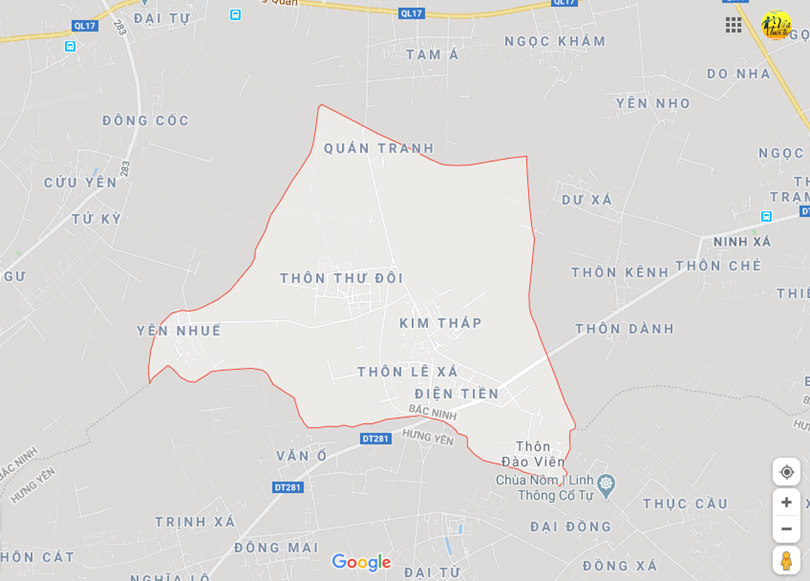 Hình ảnh vị trí địa lý tại Nguyệt đức, Thuận thành, Bắc ninh