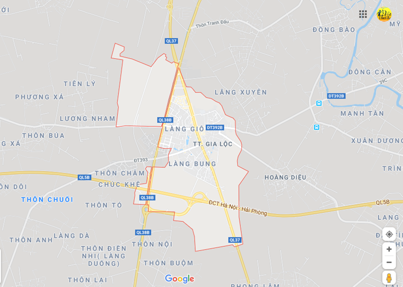 Ảnh vị trí địa lý tại thị trấn Gia lộc, Gia lộc, Hải dương 