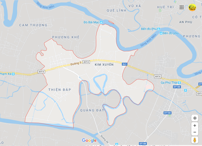 Hình ảnh vị trí địa lý tại Kim xuyên, Kim thành, hải dương