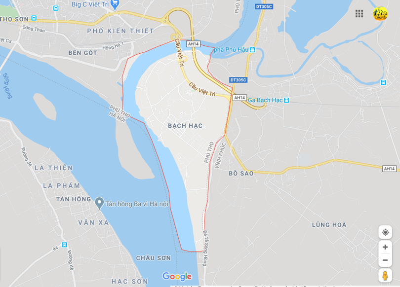 Hình ảnh vị trí địa lý tại Bạch hạc, Việt trì, Phú thọ