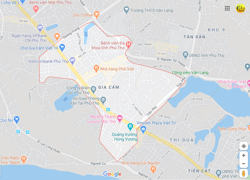 Hình ảnh vị trí địa lý tại Gia cẩm, Việt trì, Phú thọ