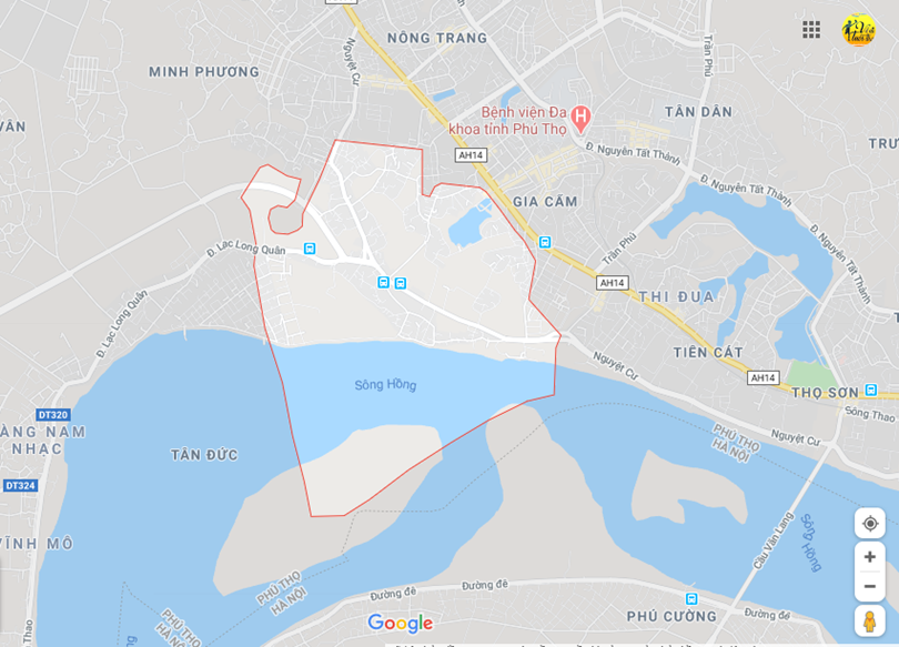 Hình ảnh vị trí địa lý tại Minh nông, Việt trì, Phú thọ