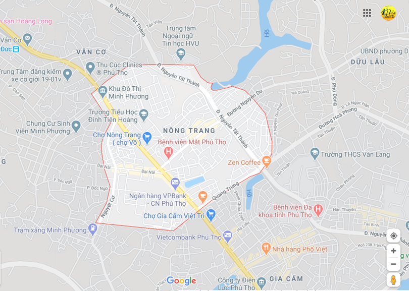 Hình ảnh vị trí địa lý tại Nông trang, Việt trì, Phú thọ