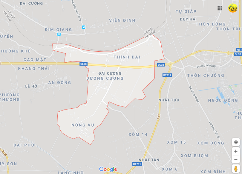 Hình ảnh vị trí địa lý tại Đại cương, Kim bảng, Hà nam