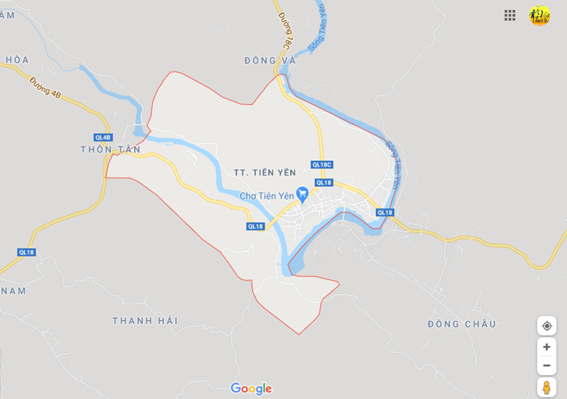 Ảnh vị trí địa lý tại Thị trấn Tiên yên, Tiên yên, Quảng ninh 