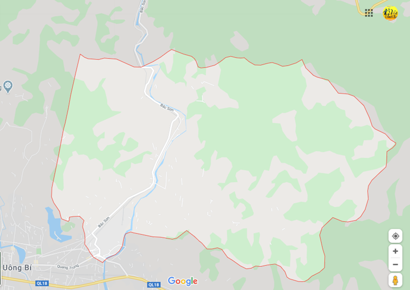 Ảnh vị trí địa lý tại Bắc sơn, thành phố Uông bí, Quảng ninh