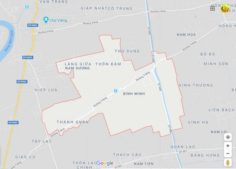 Hình ảnh vị trí địa lý tại Bình minh, Nam trực, Nam định