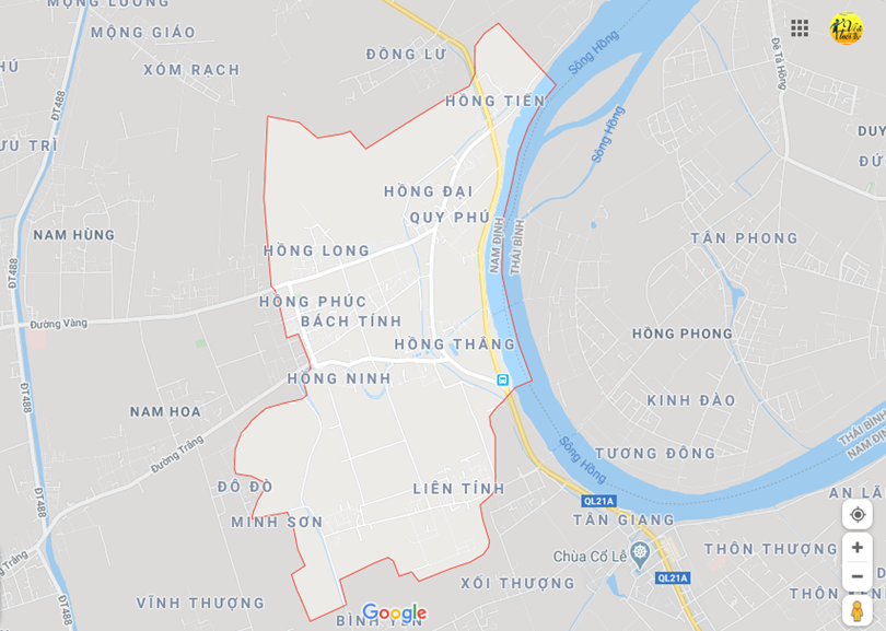 Hình ảnh vị trí địa lý tại Nam hồng, Nam trực, Nam định 