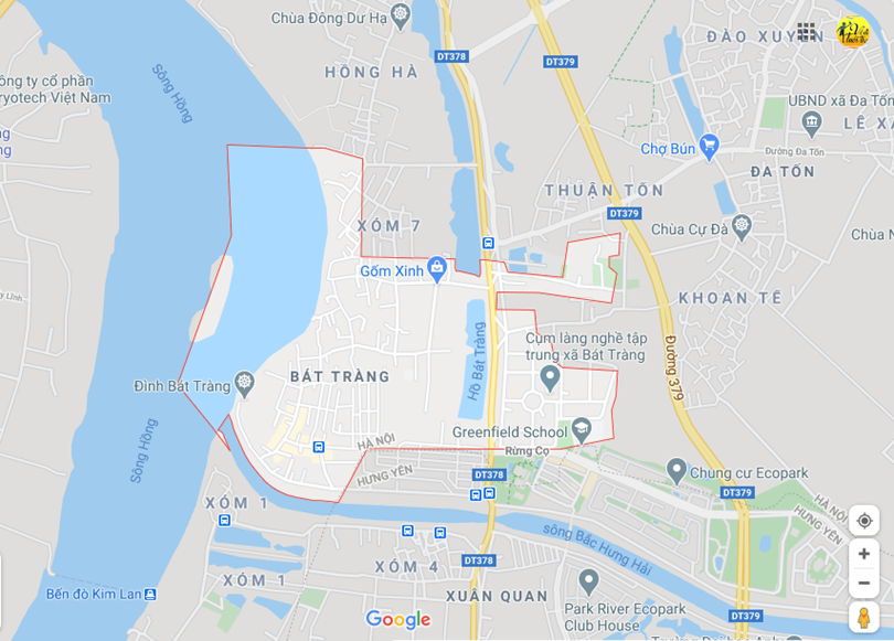 Hình ảnh vị trí địa lý tại Bát tràng, Gia lâm, Hà nội ​